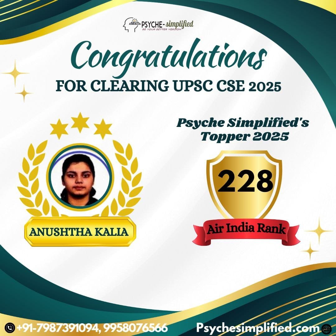 Anushtha Kalia — AIR 228, CSE 2025